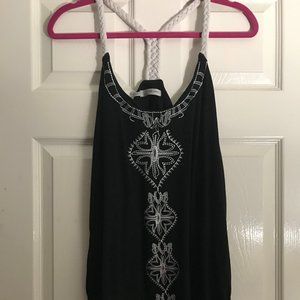 black and white tank